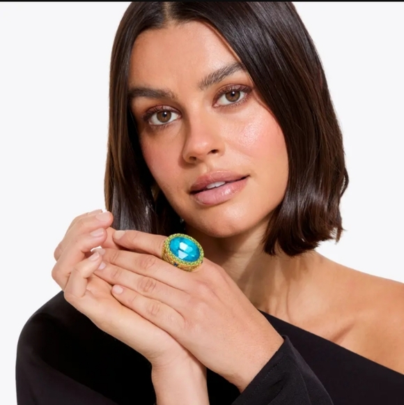 Kurt Geiger Jewelry - Kurt Geiger-Oval Cocktail Ring (Teal/Green 💚💙)- 9 US